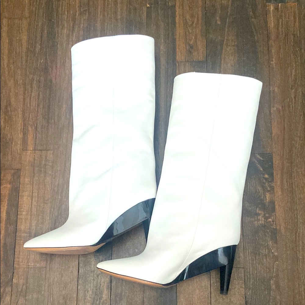 Elegant White Knee-High Women's Boots